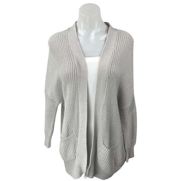 Urban Outfitters Sweaters - Urban Outfitters BDG Gray Waffle Knit Open Front Pockets Cardigan Sweater Top XS